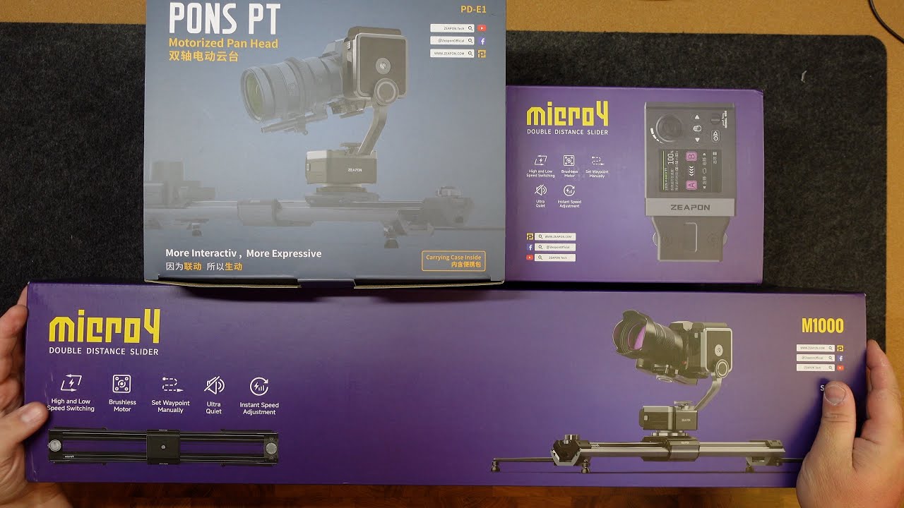 Unboxing the Zeapon Micro4 E1000&PONS PT Heads Double Distance Motorized Camera Slider