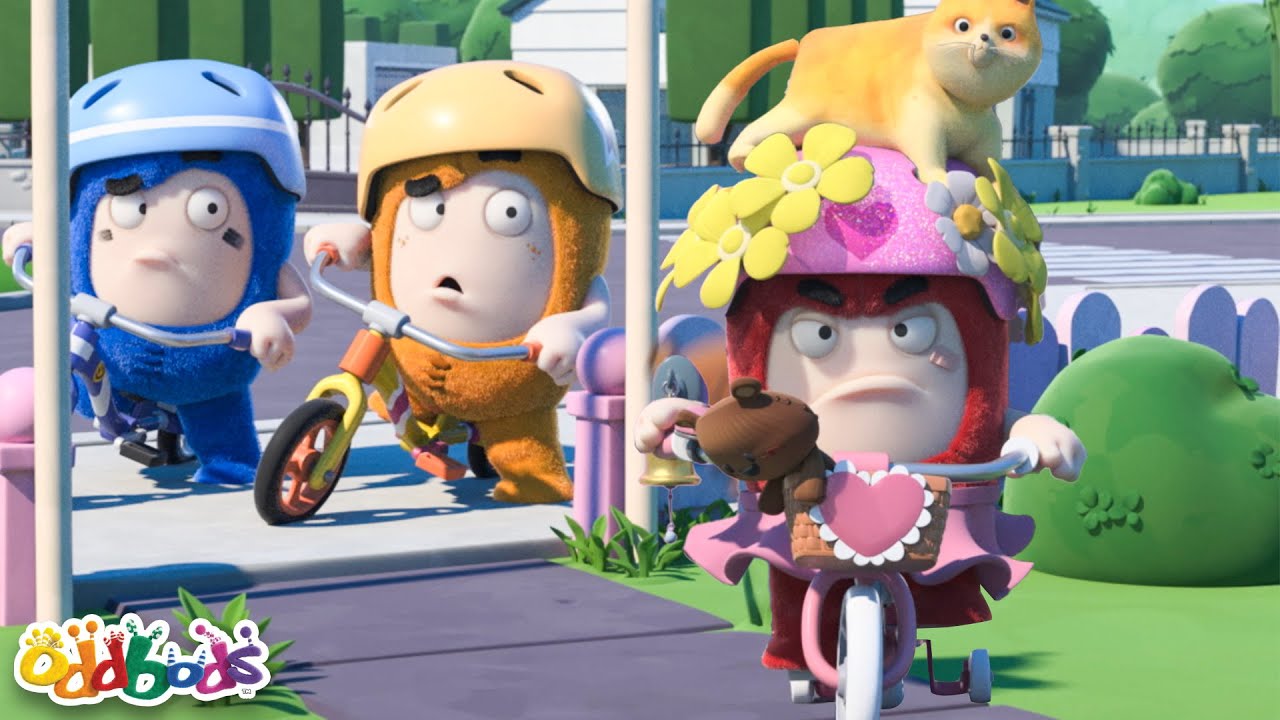 Facing Fears on Two Wheels with Newt & Fus | Oddbods | Kids Tv Shows