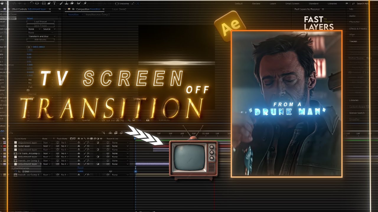 TV Screen Off Transition | After Effects Tutorial | 2026.