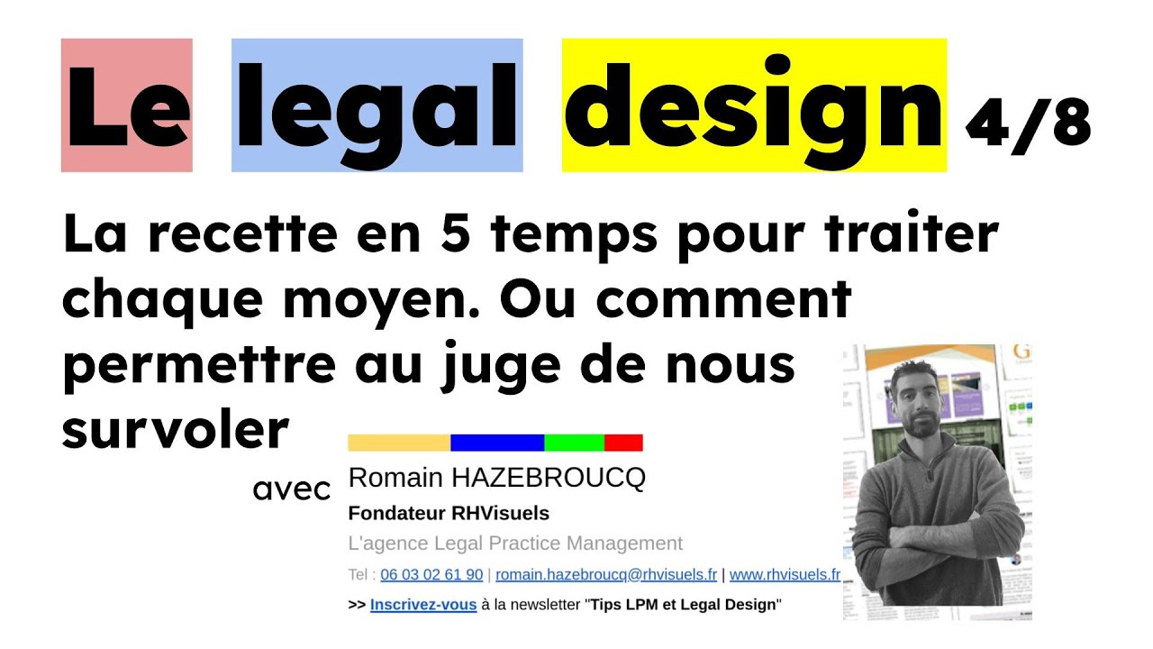 Legal design 4/8 - La recette en 5 temps pour permettre au juge de nous survoler
