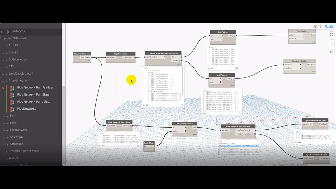 Swap Multi Parts In Civil3d By Dynamo