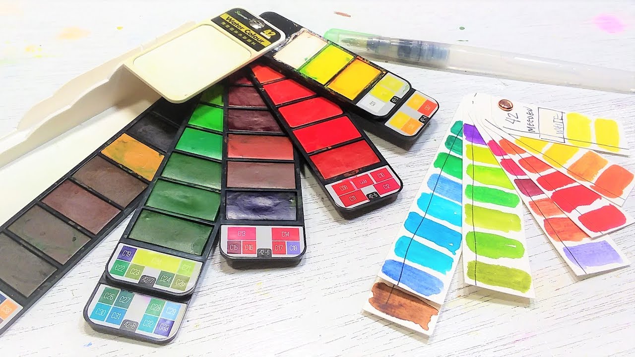 Are These Paints Worth the Money!?! // Watercolor Wheel/Fan/Twirl/Nomad style palette review