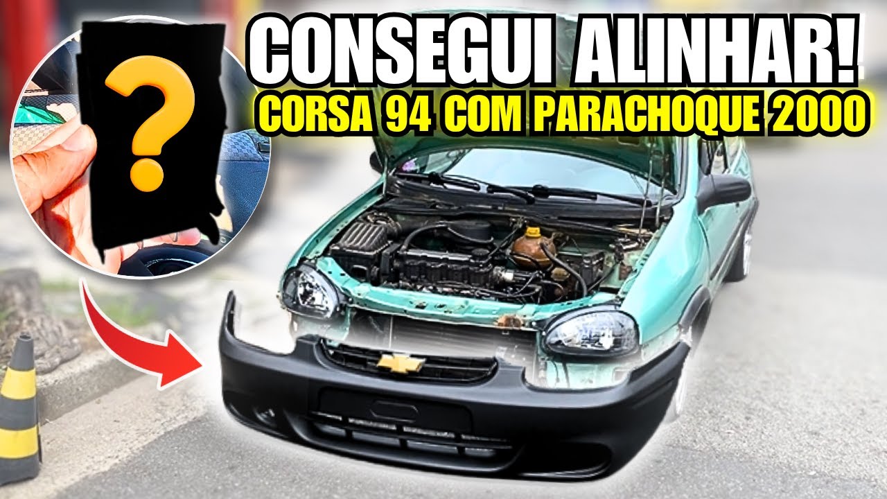 😱 ESSA PEÇA SALVOU O PARACHOQUE DO CORSA... AGORA FICOU PERFEITAMENTE ALINHADO!!