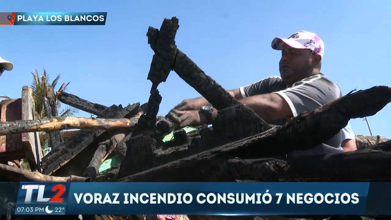 VORAZ INCENDIO DESTRUYÓ LOCALES DE LA HERRADURA | Teledos | El Salvador
