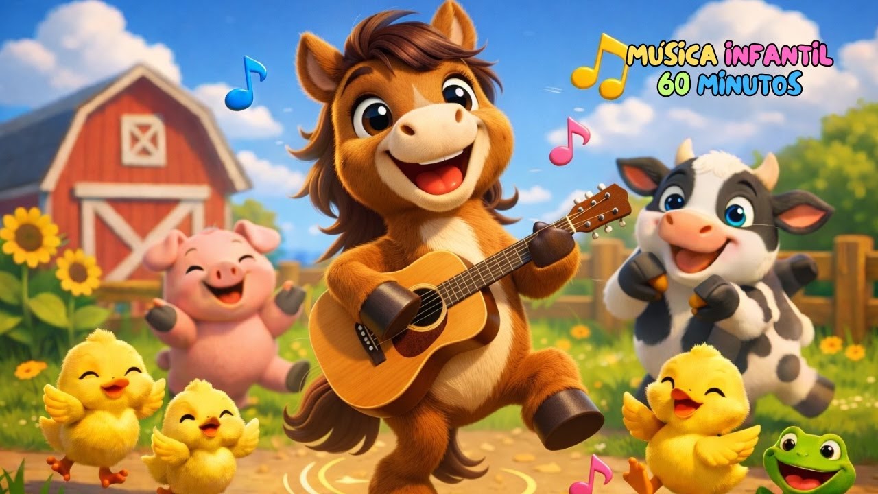 Upa Cavalinho na Fazenda | 60 Minutos de Música Infantil Animada com Animais | Desenho para Crianças