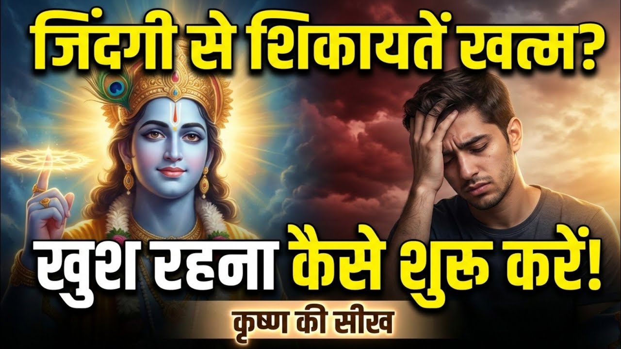 जिंदगी से शिकायतें खत्म कैसे करें और हमेशा खुश कैसे रहें? | कृष्ण की सच्ची सीख | krishna motivation