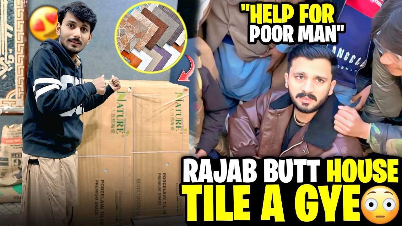 Rajab butt house ke Tile Aha Gye Help For Poor Man 😭🙏