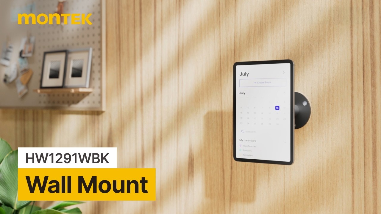 monTEK HW1291WBK Anti Theft Tablet Wall Mount features