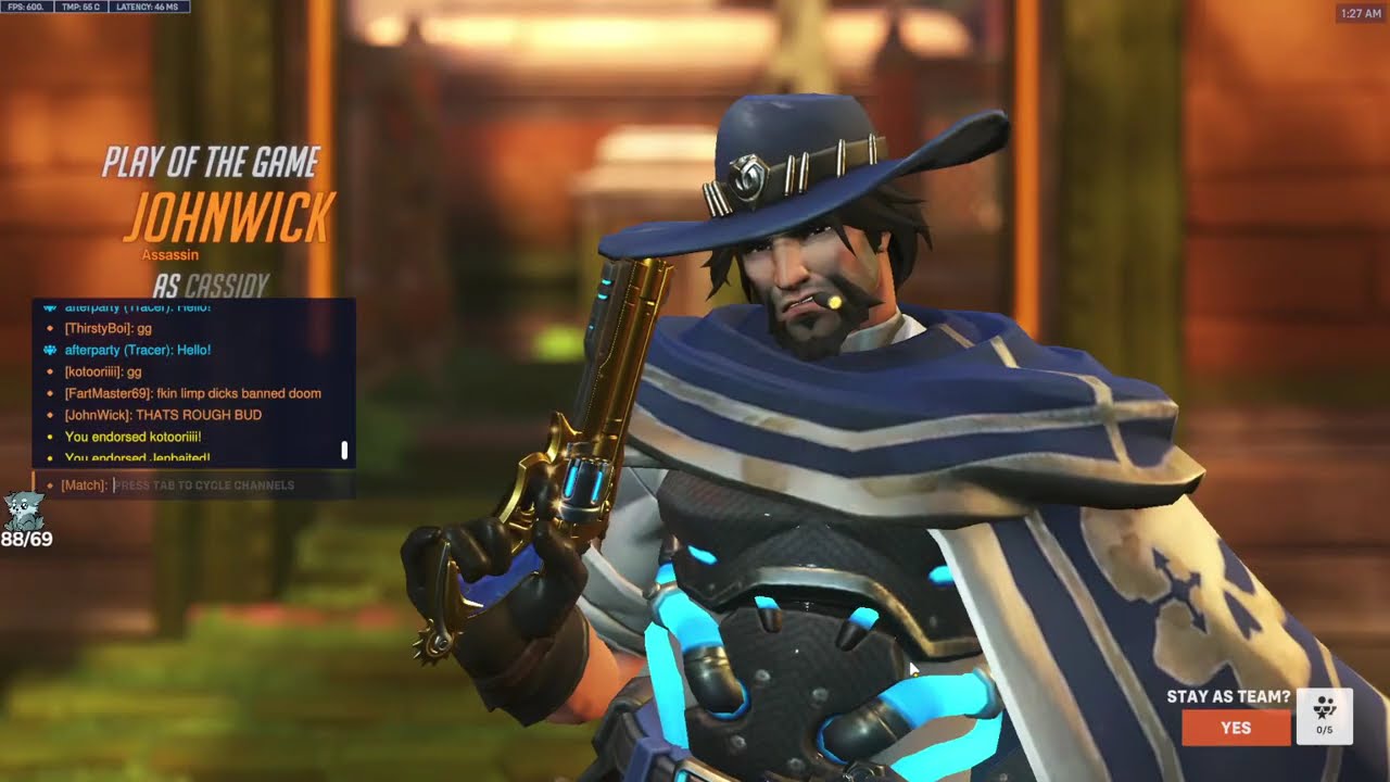 PRO CASSIDY POV!  IDDQD Insane Cassidy Gameplay Overwatch 2 Season 20