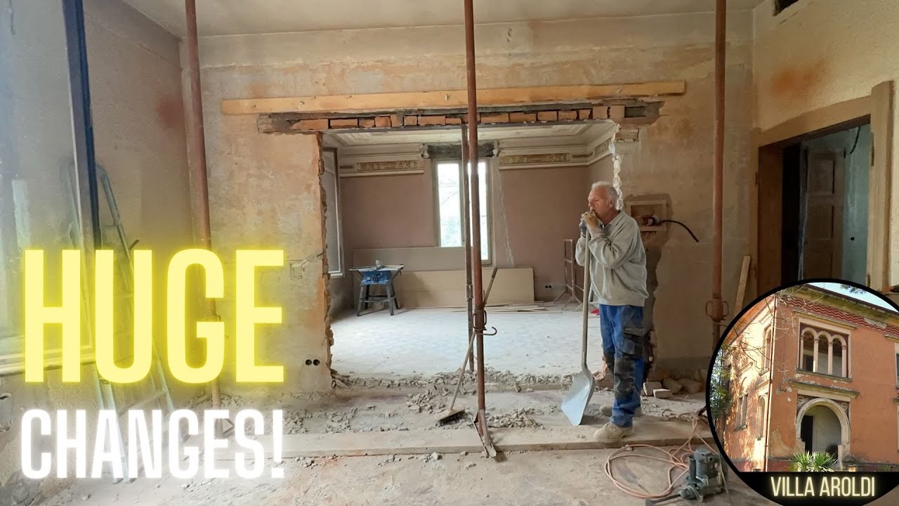 Villa Renaissance: KITCHEN WALL Down, Modern Living Rise Ep: 44 of our Italian house renovation