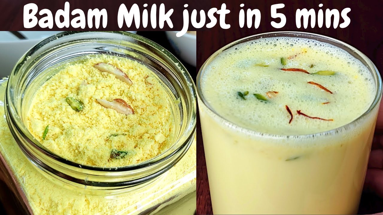 ఇప్పుడు బాదంపాలు 5ని||ల్లో రెడీ😋ఎప్పుడు తాగాలనిపిస్తే అప్పుడు Badam palu| Instant Badam Milk Powder
