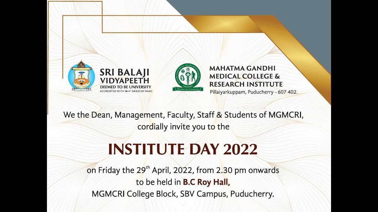 SBVU LIVE - INSTITUTE DAY 2022