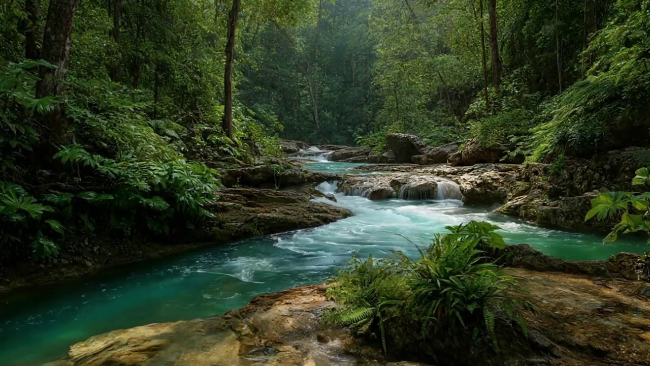 Continuous River Water Sound Sleep Ambience Supporting Calm Stability