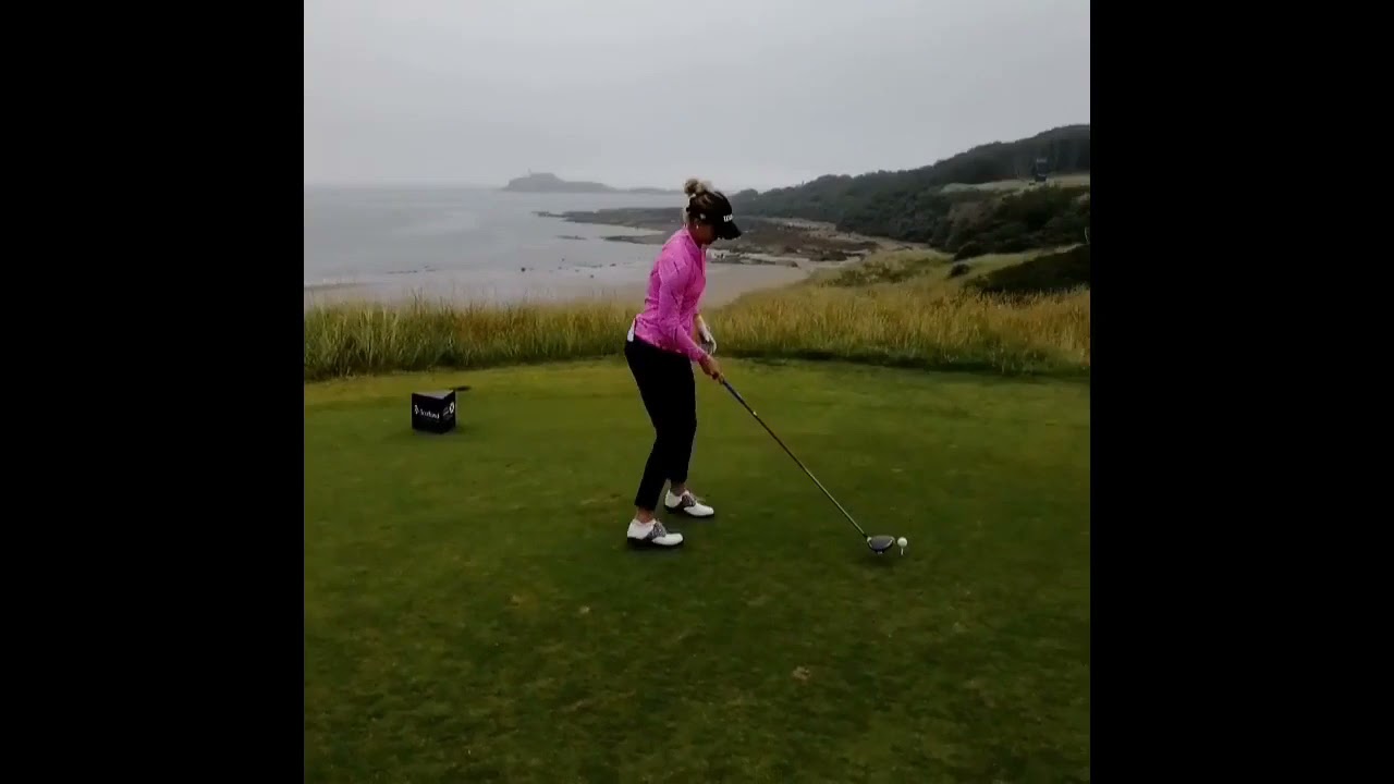 How to swing to drive in one? Sanna Nuutinen golf swing motivation. #golf #shorts #golfshorts