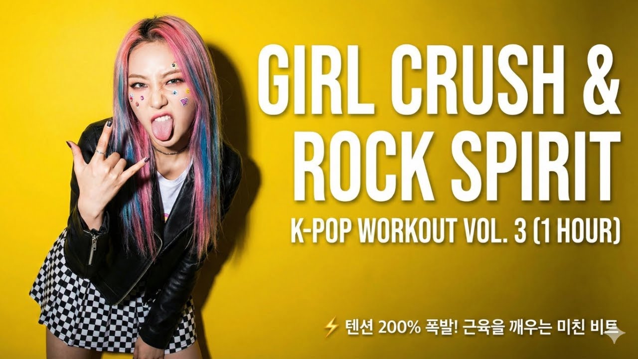 K-Pop Workout Vol. 3 🔥 Girl Crush & Rock Spirit (1 Hour) | [K-Pop 헬스 Vol. 3] 걸크러쉬 & 락 믹스