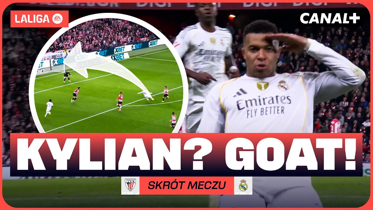 KYLIAN MBAPPE DEKLASUJE RYWALA! ATHLETIC - REAL MADRYT, SKR&Oacute;T MECZU