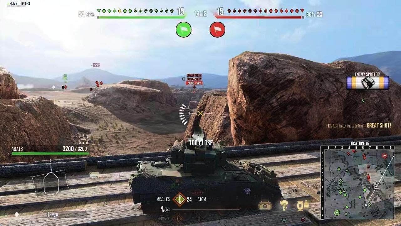 World of Tanks console: ADATS, slow in every way