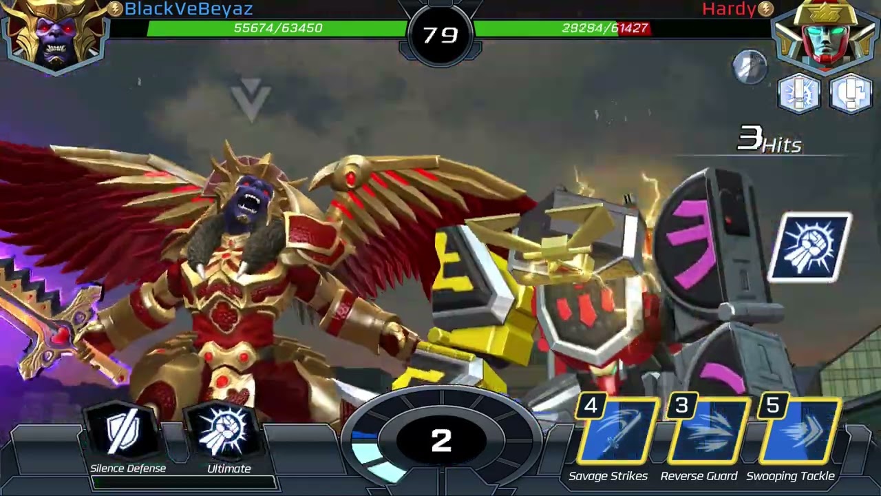 Mega goldar Vs Samurai megazord2 Power Rangers Legacy Wars PRLW