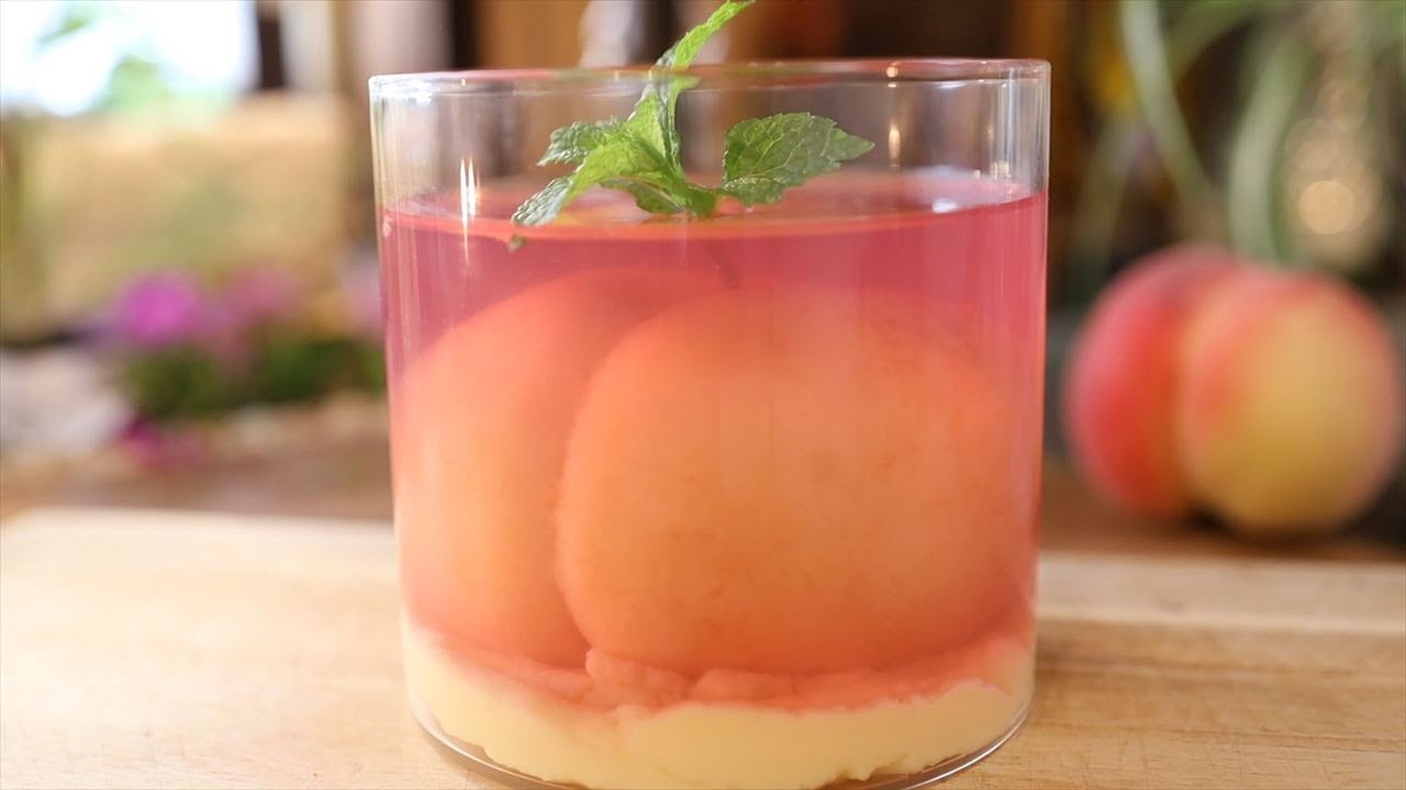 まるごと桃ゼリーの作り方・レシピ How to make Jelly of Peach｜Coris cooking
