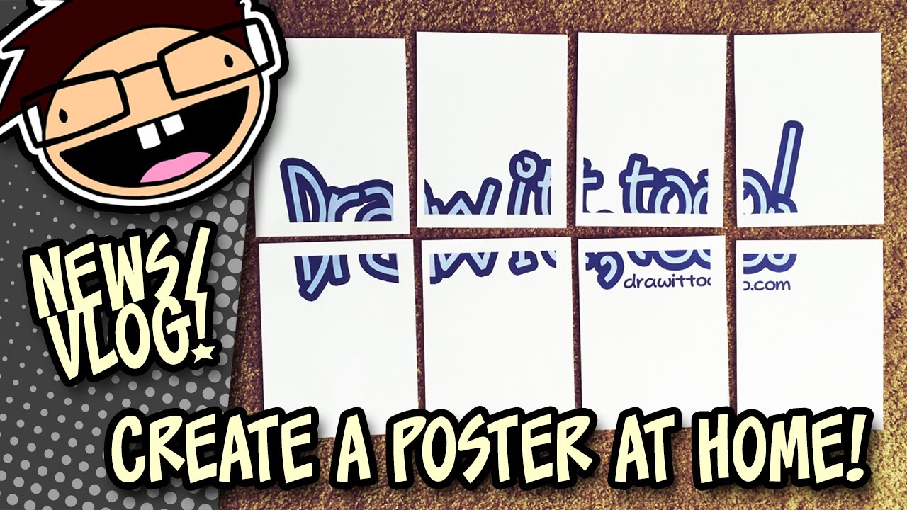 Make a Poster by Printing a Large Image on Multiple Pages | Draw it Too Vlog