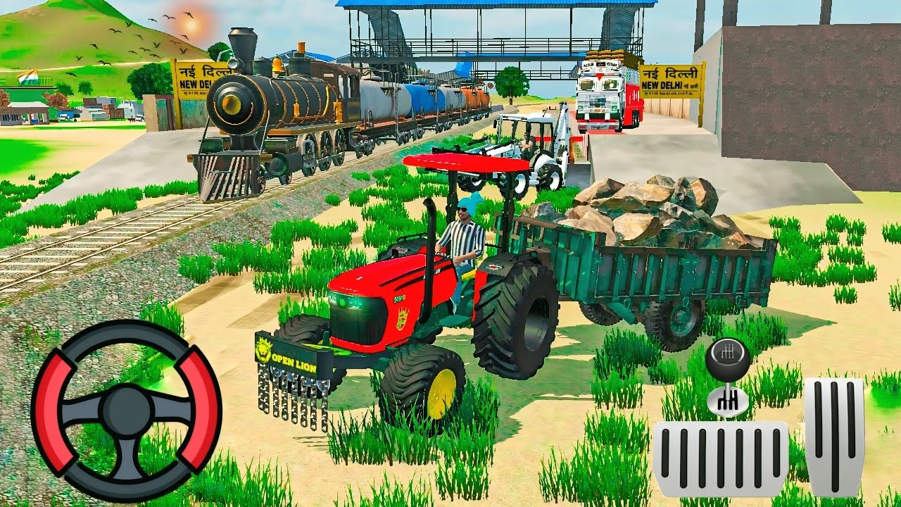 🛑Водитель экскаватора JCB и погрузка камней🪨🚜 из самосвала в игре 🎮