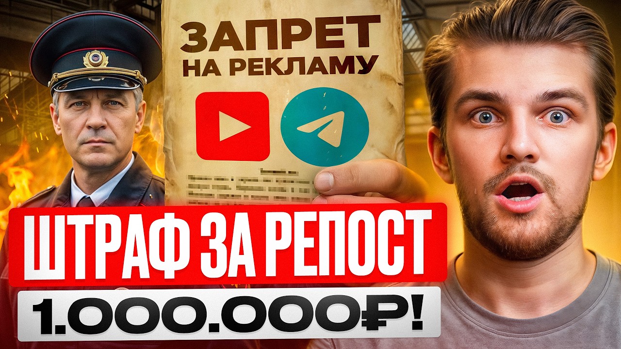 Штраф 1 МЛН рублей! ФАС запретила Рекламу в Ютубе и Телеграмм. Где Теперь продавать рекламу?