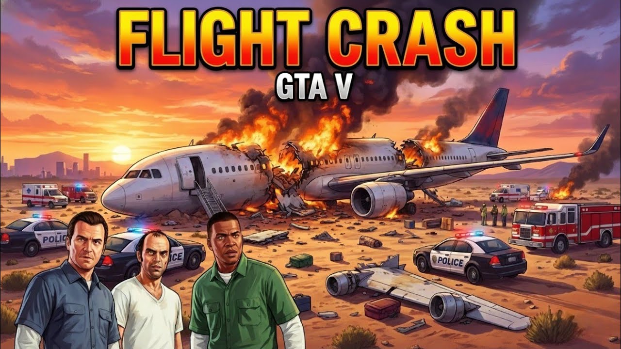 GTA 5 Flight Crash 😱 | Mid-Air Flight Accident Gameplay | Unexpected Plane Crash