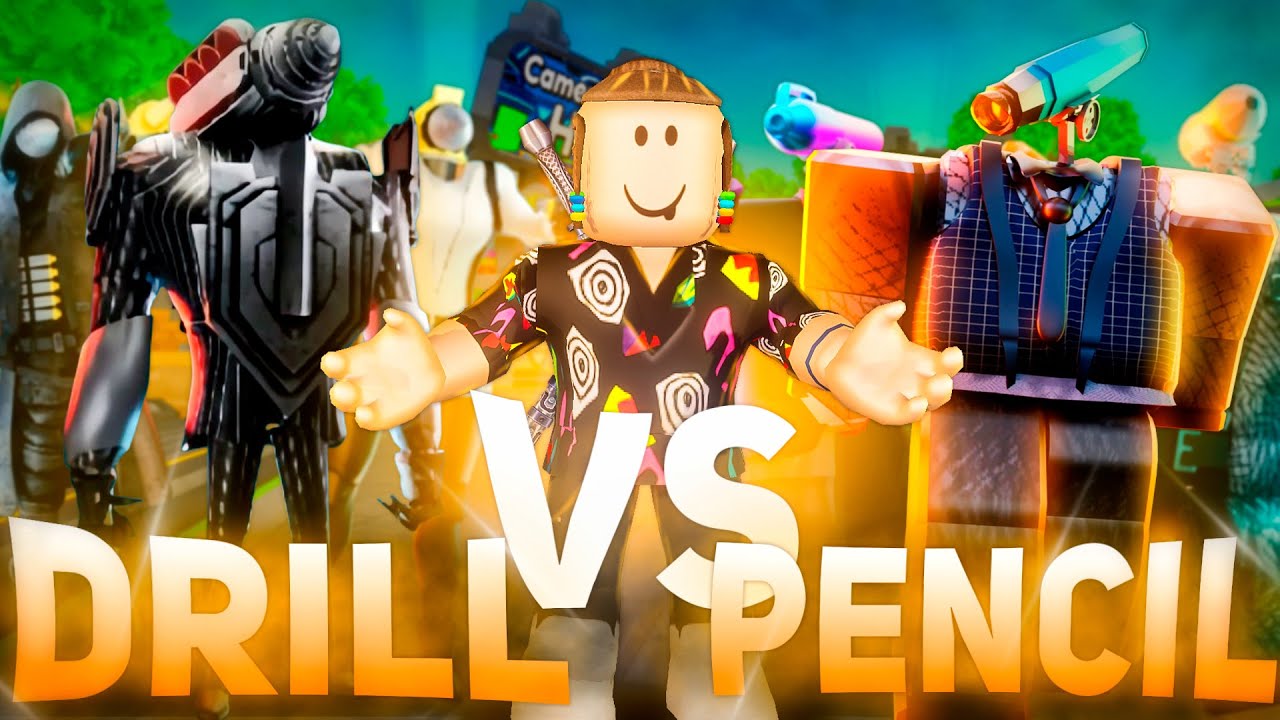 PENCILMAN сражается с DRILLMAN в Toilet Tower Defense Roblox