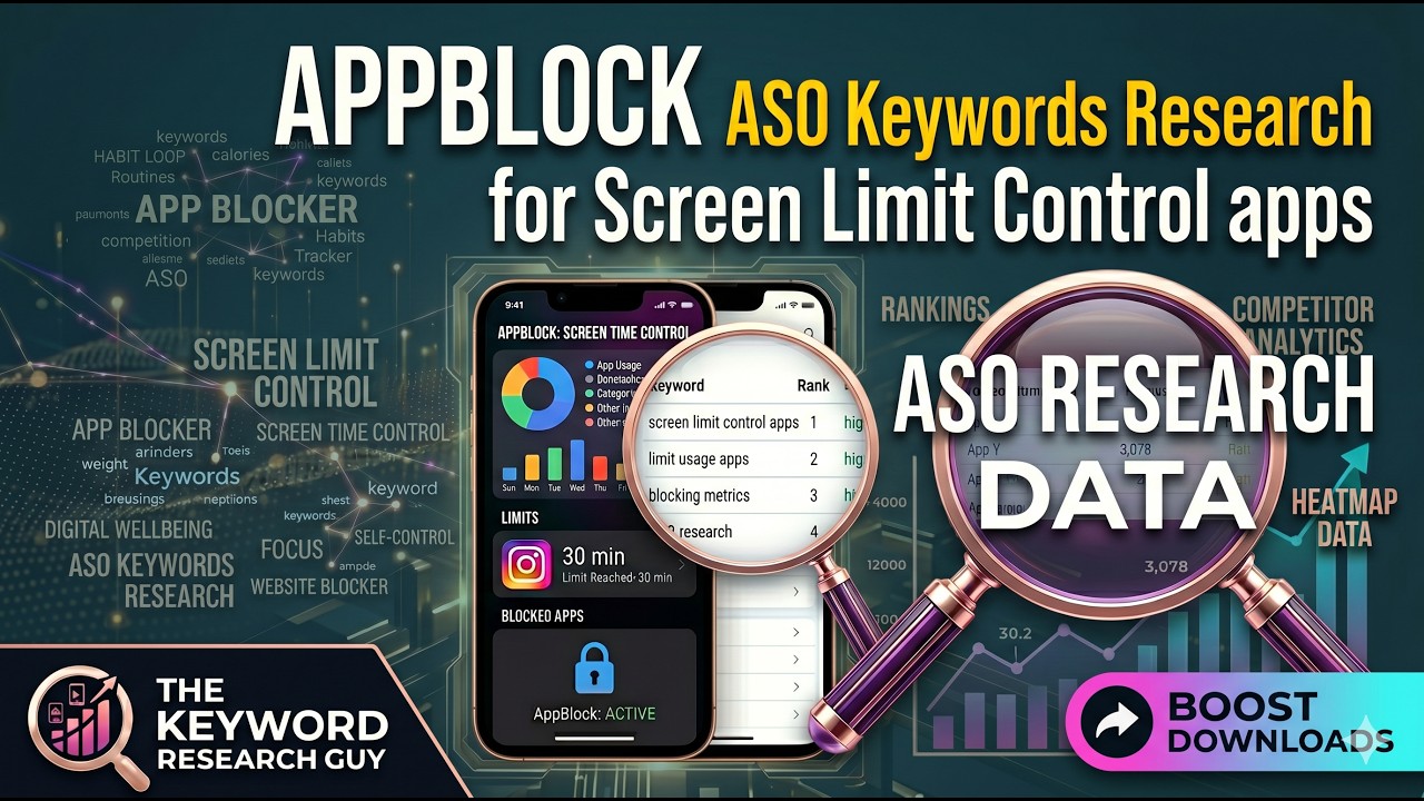 AppBlock ASO Keyword Research for Screen Time Control Apps