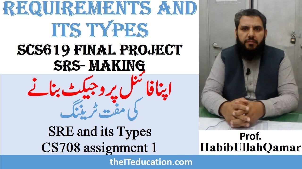 CS619 Final Project Deliverable - Software Requirement Engineering (SRE) requirement and its types
