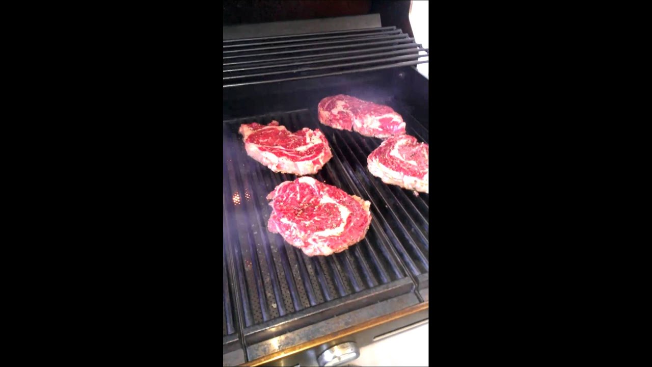 Grilling filet mignon, on Char-Broil Tru infrared