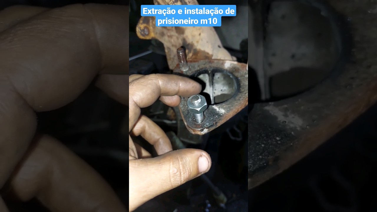 Coletor de escape,  extra&ccedil;&atilde;o e instala&ccedil;&atilde;o de prisioneiro m10 #car #automobile #bike #mechanic #gol