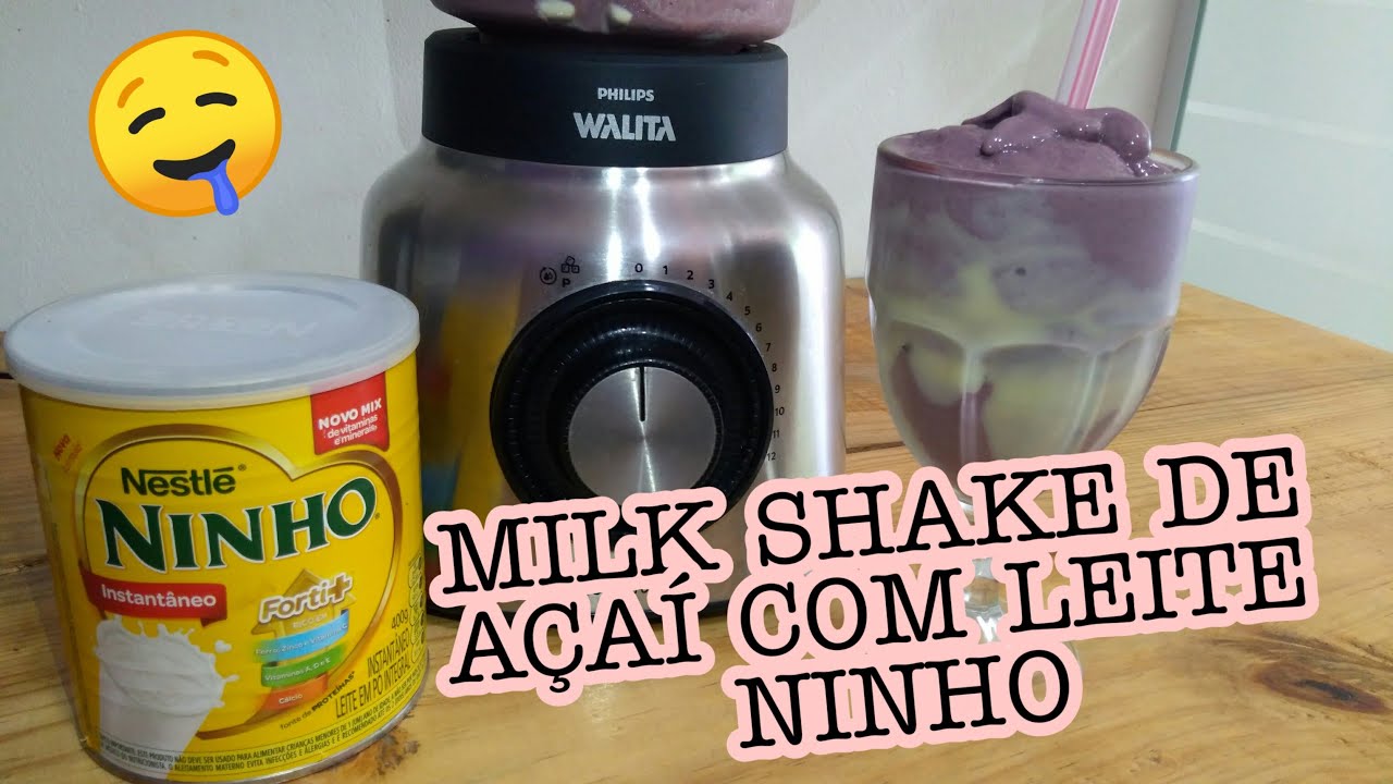 MILK SHAKE DE AÇAÍ COM LEITE NINHO | NOSSA VIDA INCRÍVEL