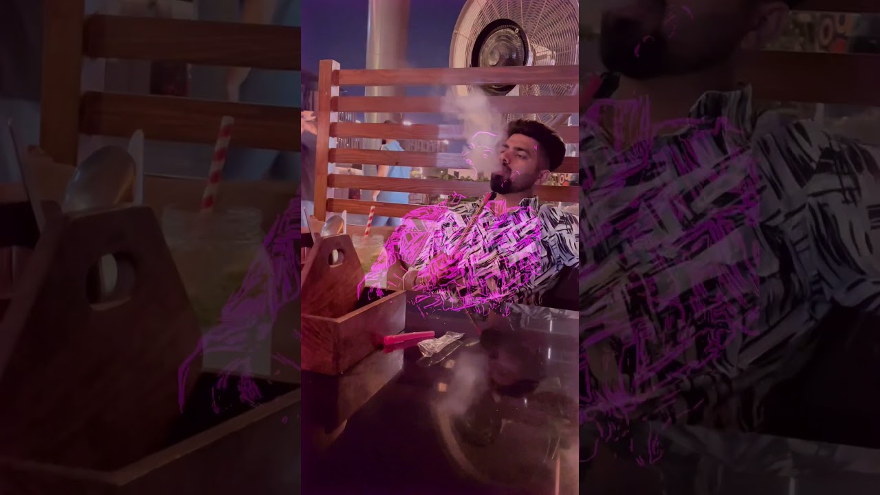 "Blowing clouds and good vibes! Join us for a relaxing hookah session." 