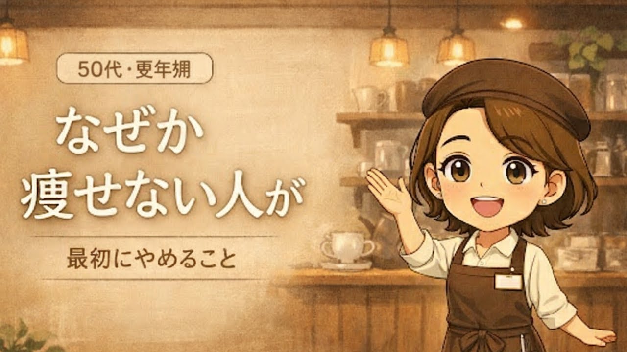 【50代】なぜか痩せない人が最初にやめること|まったりカフェ