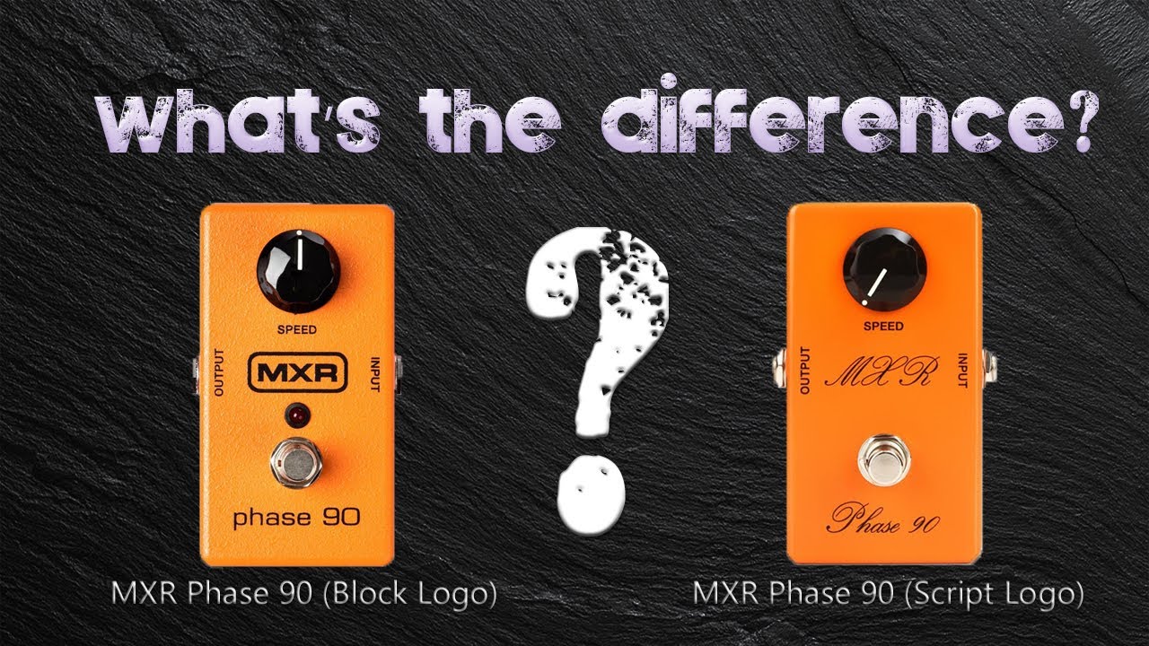 В чём разница? Логотип MXR Phase 90 Script и логотип MXR Phase 90 Block