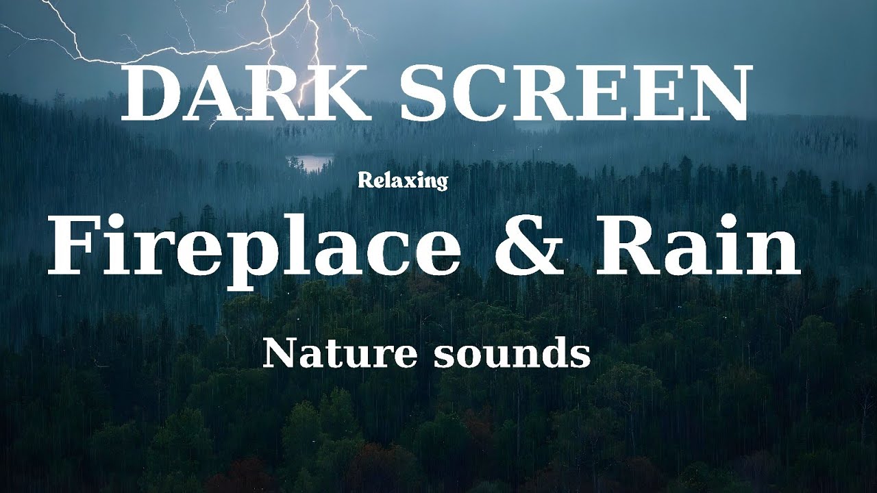 Fireplace and Rain Sounds - (10 Hours Continuous l Sleep & Relaxation)