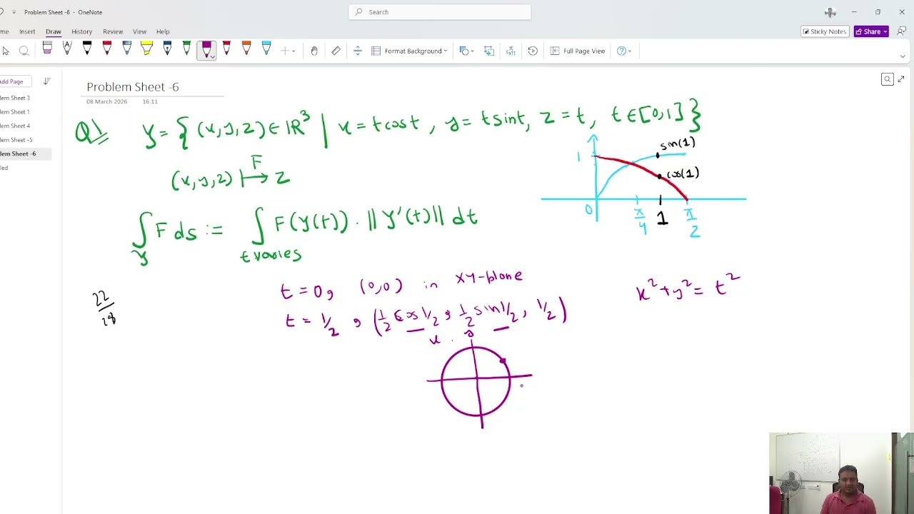 Problem Sheet 6(Problems on Computation of Line Integrals)