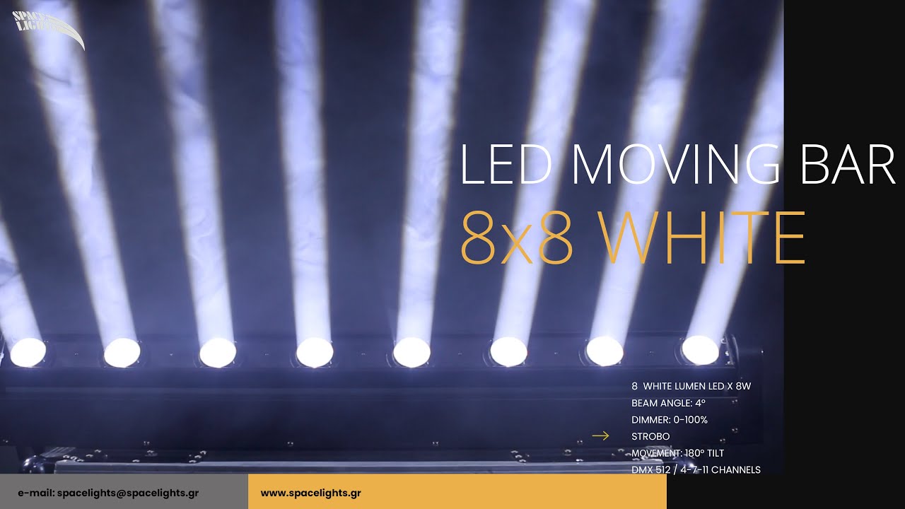 SPACE LIGHTS LED MOVING BAR 8X8