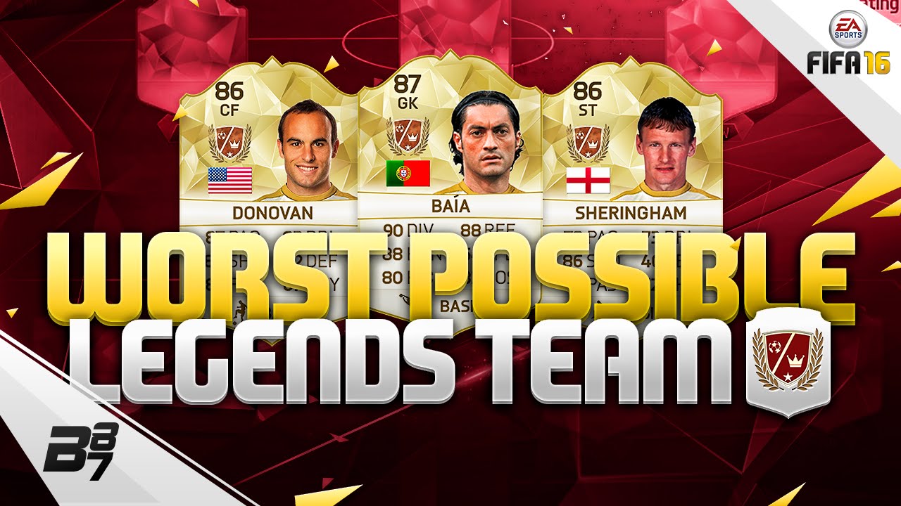 FIFA 16 | THE WORST POSSIBLE LEGEND SQUAD! w/ DONOVAN AND BAIA!
