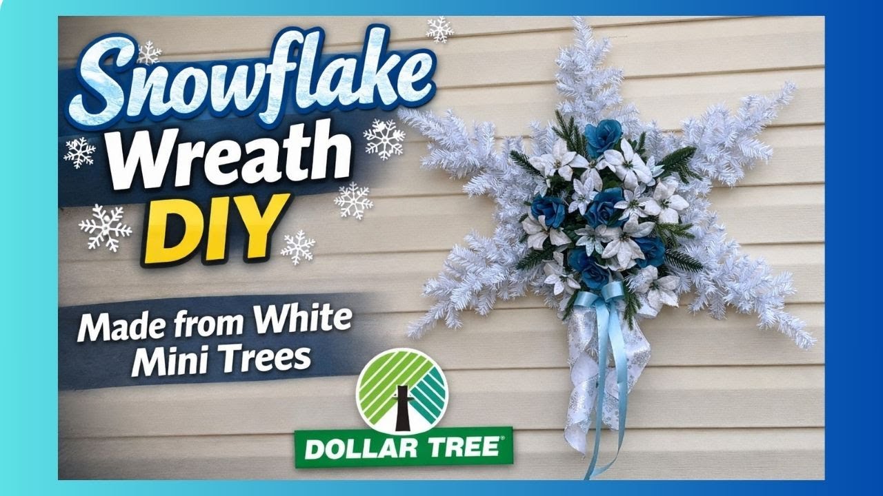 Easy Dollar Tree Snowflake Wreath ❄️ Winter DIY Decor