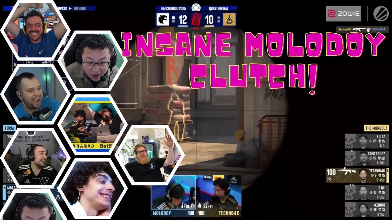 STREAMERS REACT TO MOLODOY CLUTCH | CS2