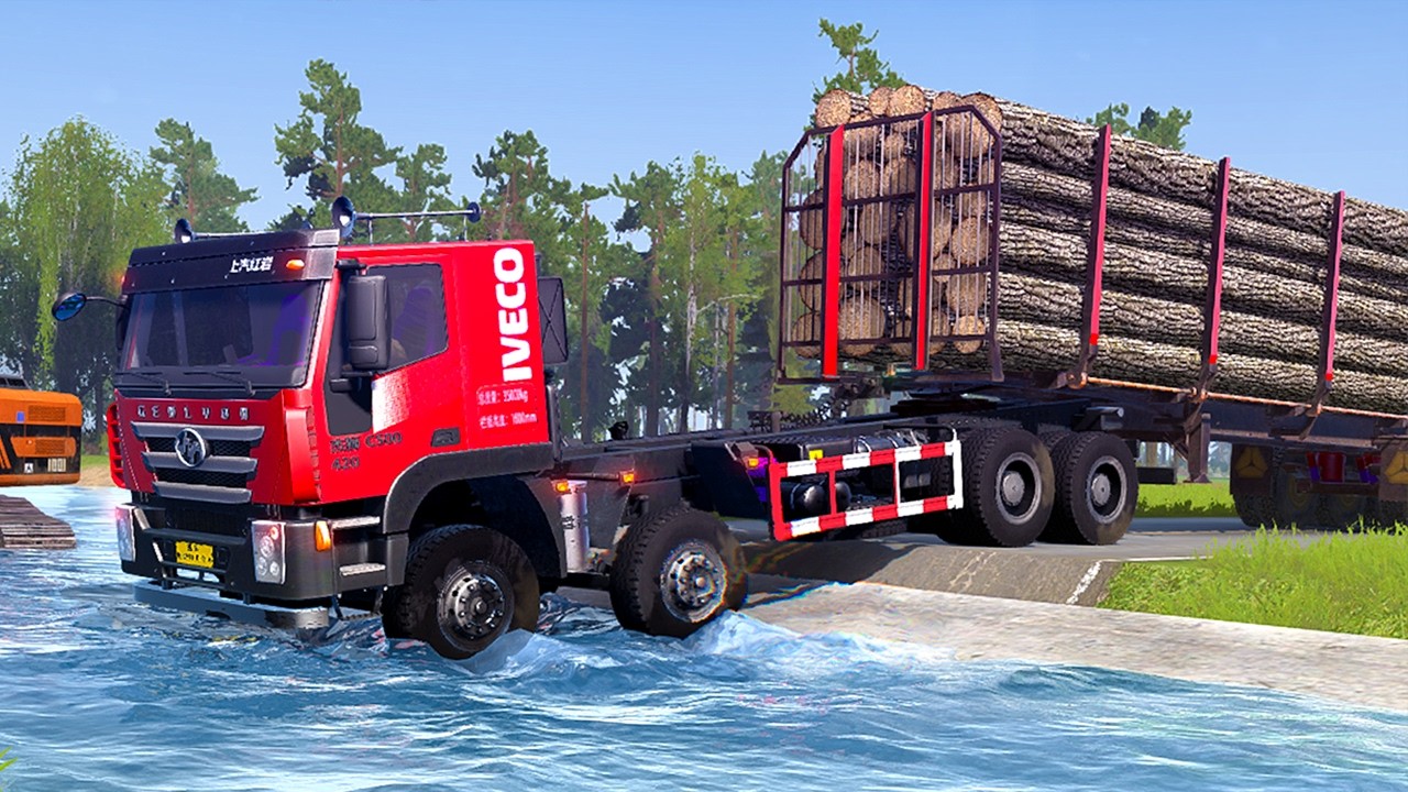 Spintires: Mudrunner Truck vs Extreme Broken Road with Speed Bumps | Game Daily #mudrunner