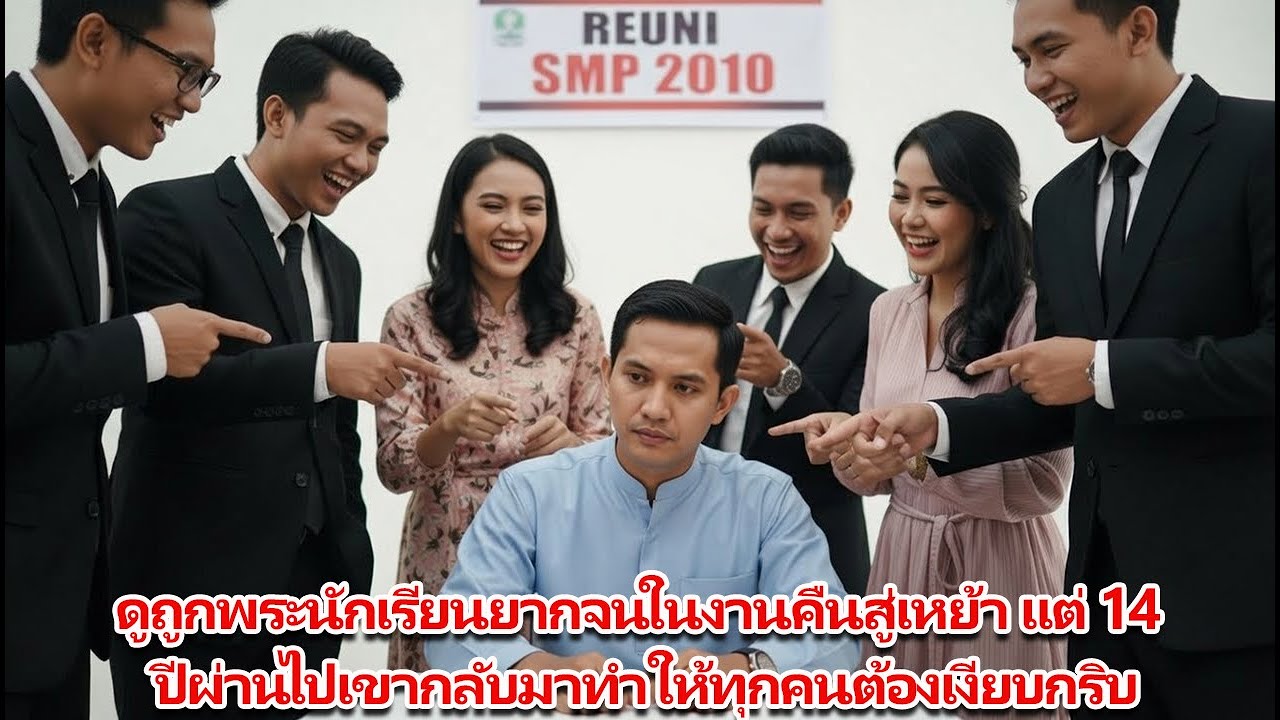 ดูถูกพระนักเรียนยากจนในงานคืนสู่เหย้า แต่ 14 ปีผ่านไปเขากลับมาทำให้ทุกคนต้องเงียบกริบ