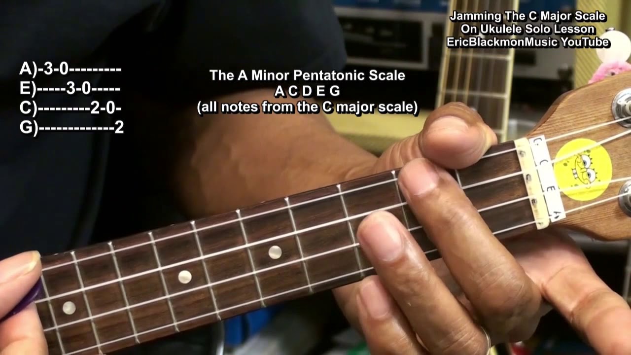 How To Play And Solo On Ukulele Using The C Major Scale  @EricBlackmonGuitar