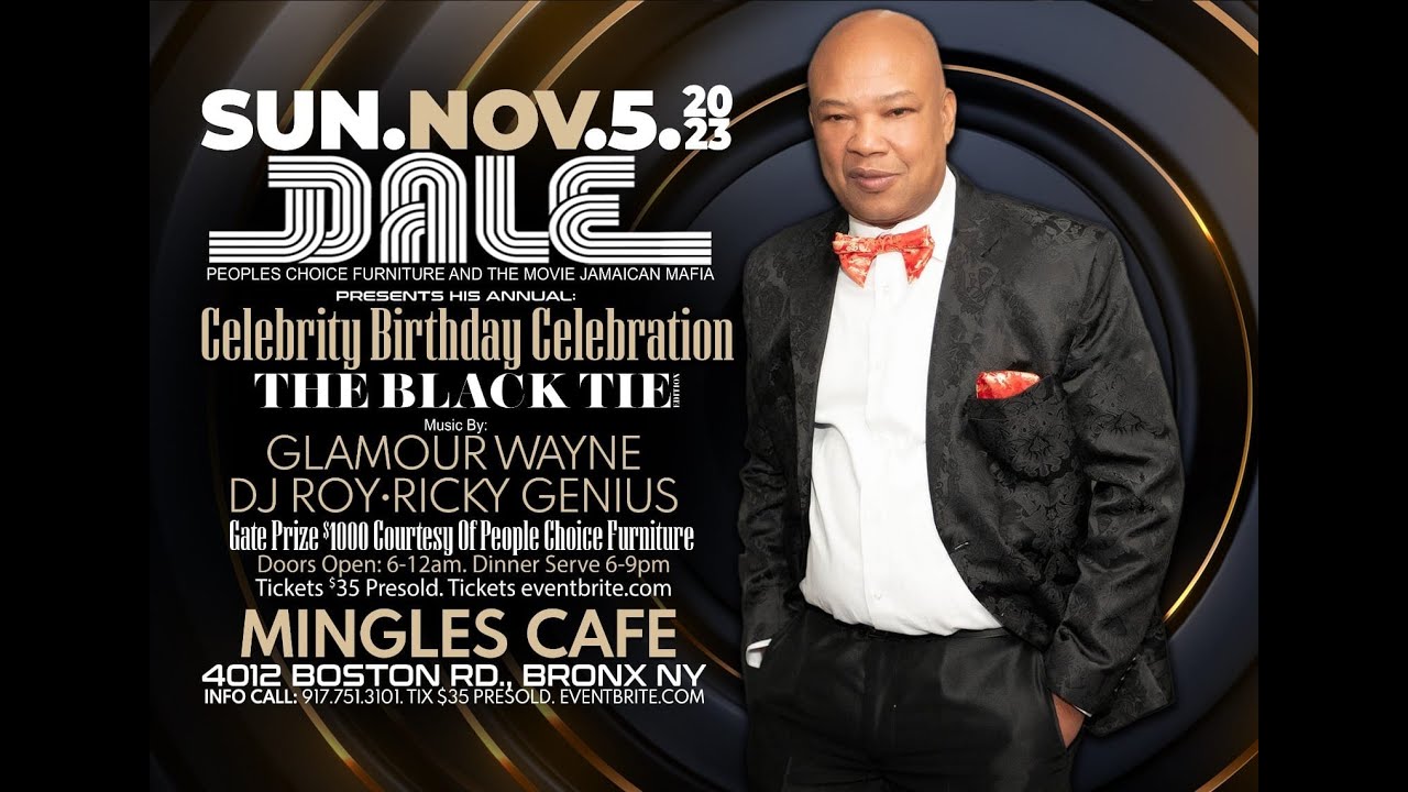 Dale From Peoples Choice Furniture & The Jamaican Mafia Movie Black Tie Birthday Celebration 2023
