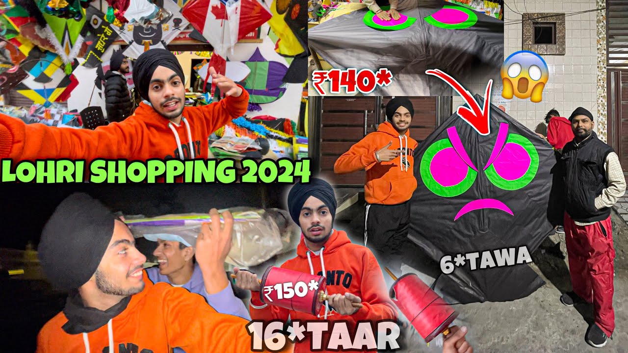 Lohri Shopping 2024😱16*Taar ₹150/- ?🥶Cheapest Price Kites🪁*Jeeta Kite Store*