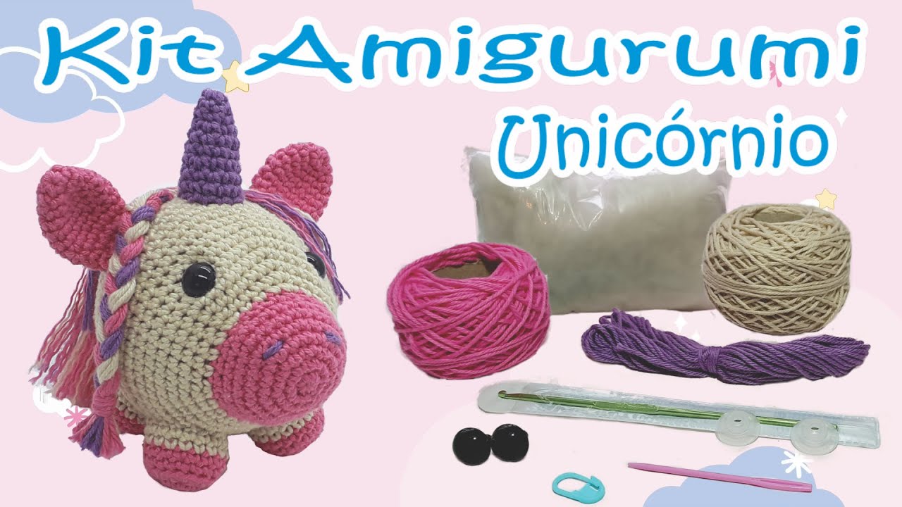 Kit Amigurumi Unic&oacute;rnio Kits for Kids