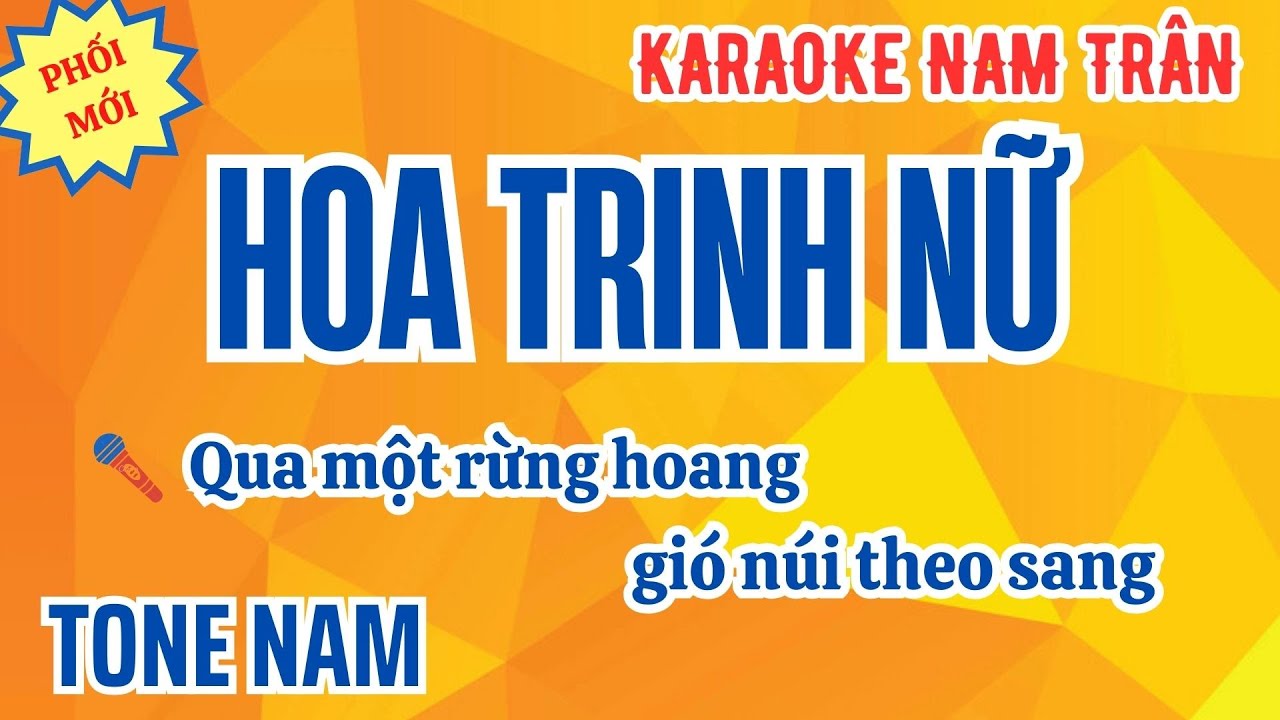 Karaoke Hoa Trinh Nữ Tone Nam | Nam Trân