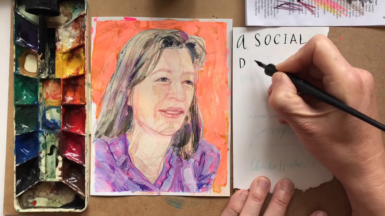 A Social Distance Portrait of Heather, by children&rsquo;s book author-illustrator Carolyn Fisher